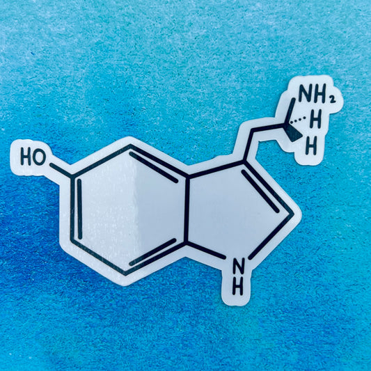 Serotonin Molecule Sticker – Neuroscience Science Sticker