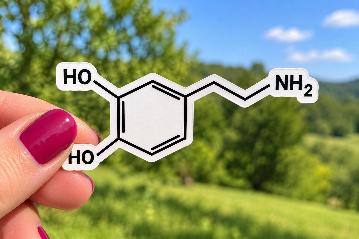 Dopamine Molecule Sticker ā Neuroscience Science Sticker