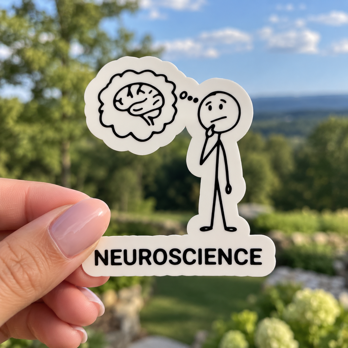 Neuroscience Sticker – Funny Brain Science Sticker for Laptop, Water Bottle & Notebook