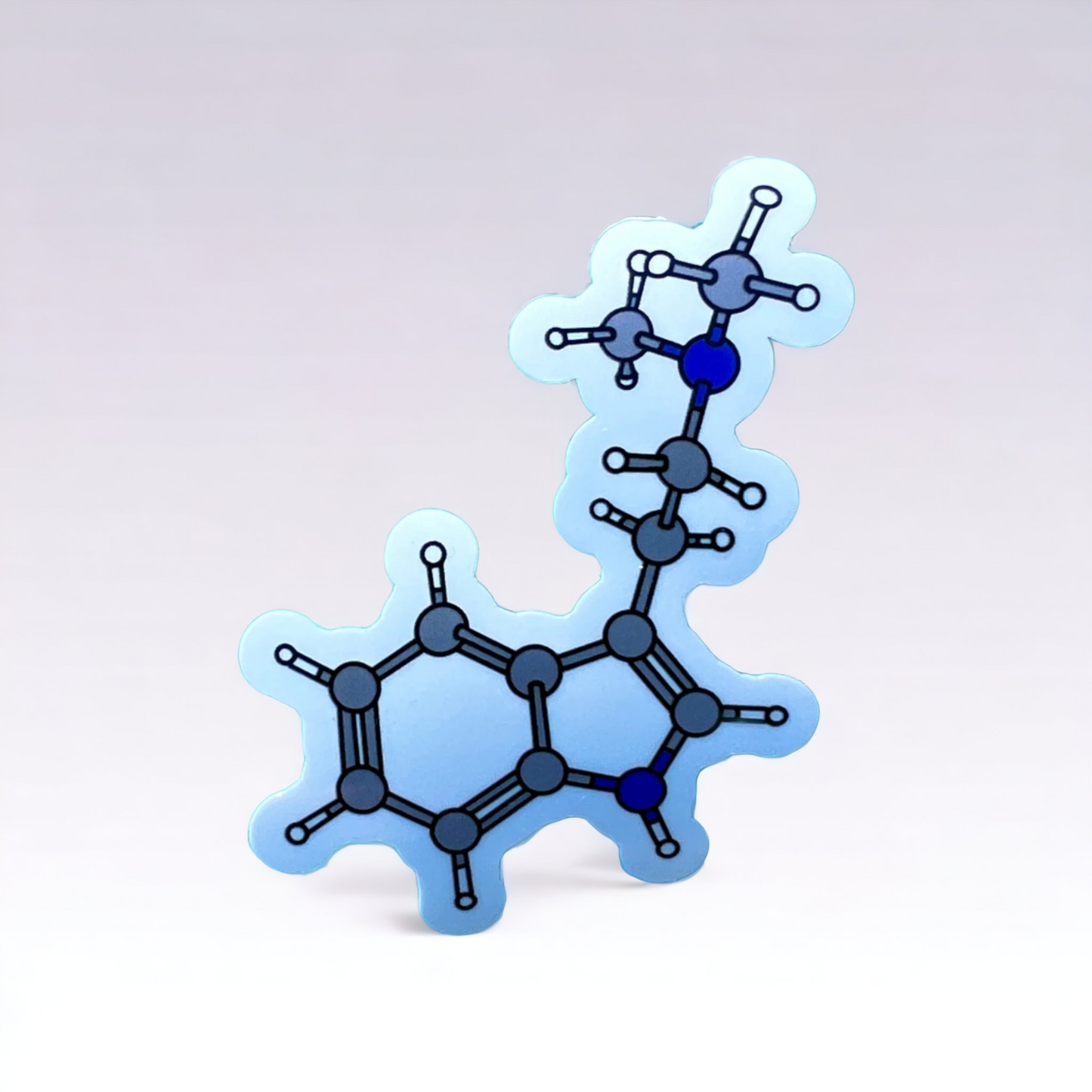 DMT Ball and Stick chemical structure sticker
