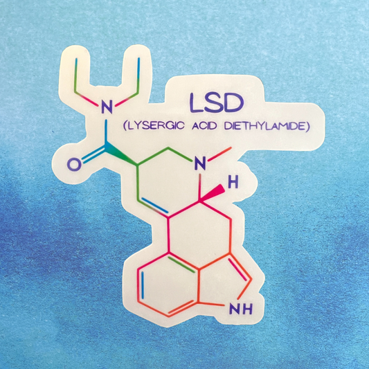LSD Molecule Sticker – Colorful Chemical Structure