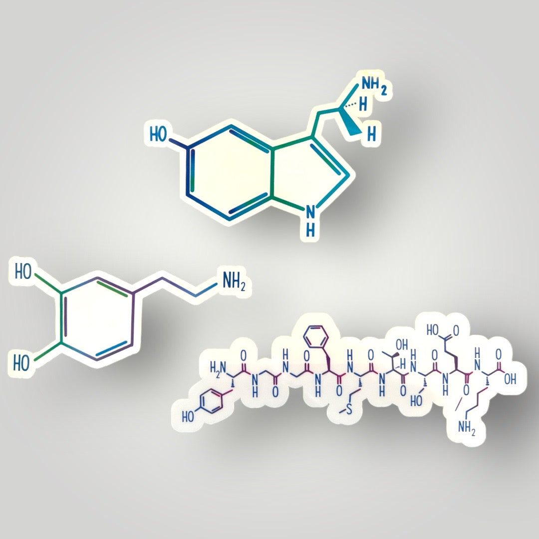 Structure Sticker Colorful Chemical Structure Sticker Pack – NeuroChallenged