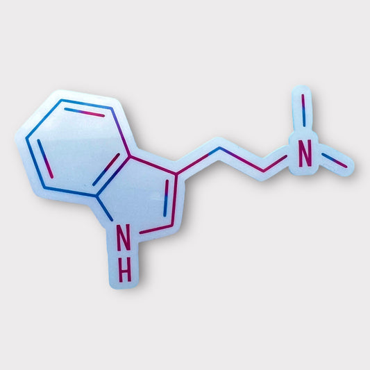 DMT chemical structure sticker - colorful