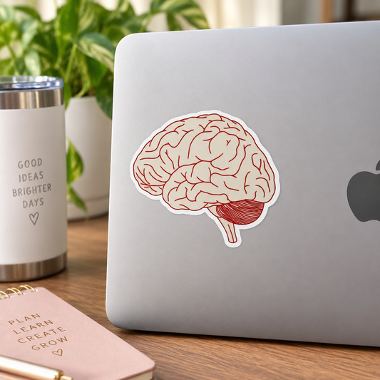 Brain Sticker – Neuroscience Brain Art