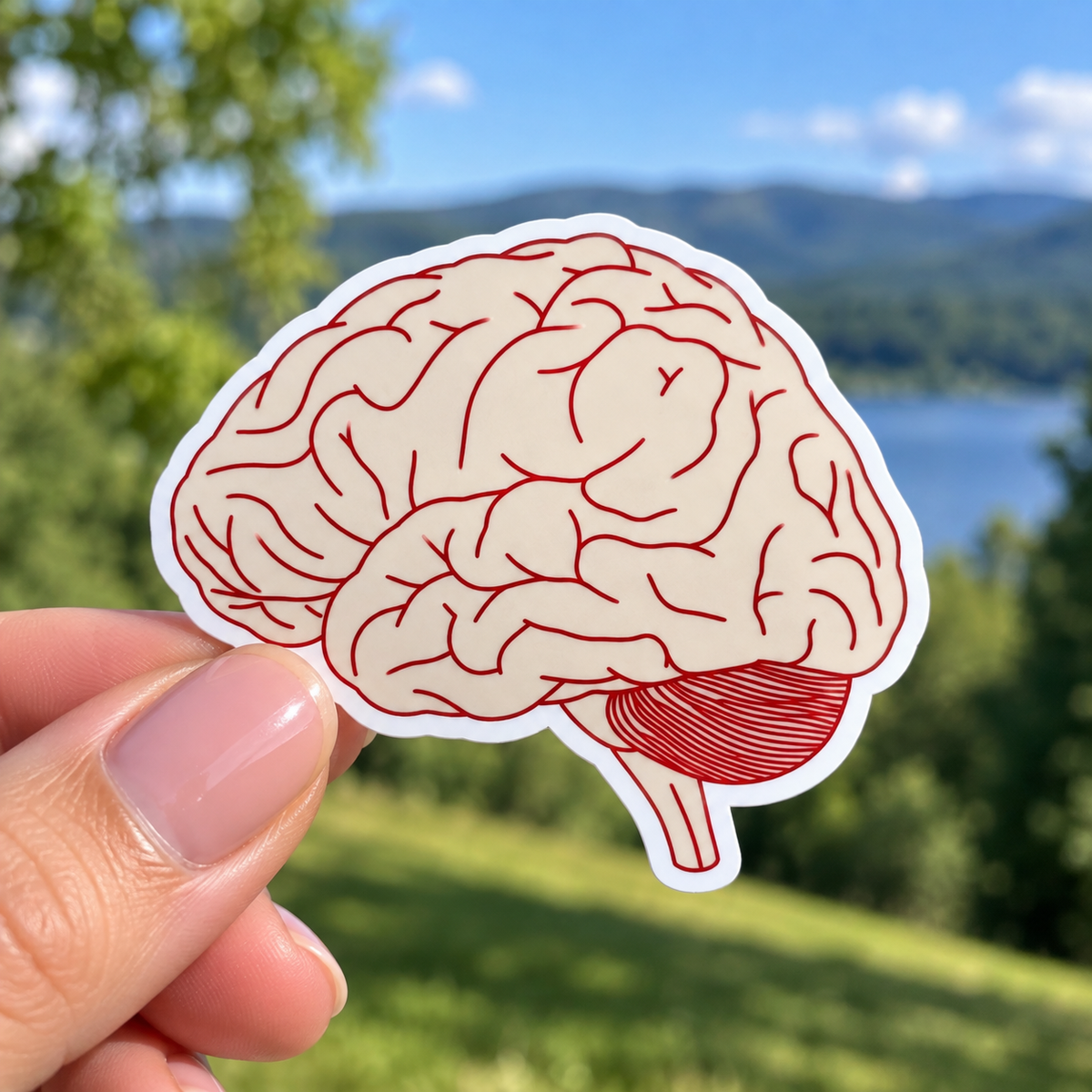 Brain Sticker – Neuroscience Brain Art