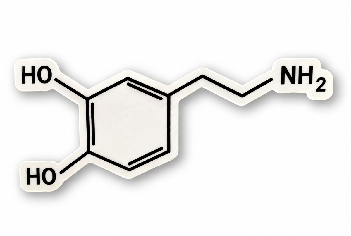 Dopamine Molecule Sticker – Neuroscience Science Sticker