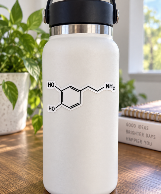 Dopamine Molecule Sticker – Neuroscience Science Sticker