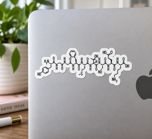 Endorphin Molecule Sticker – Neuroscience Chemical Structure