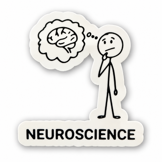 Neuroscience Sticker – Funny Brain Science Sticker for Laptop, Water Bottle & Notebook