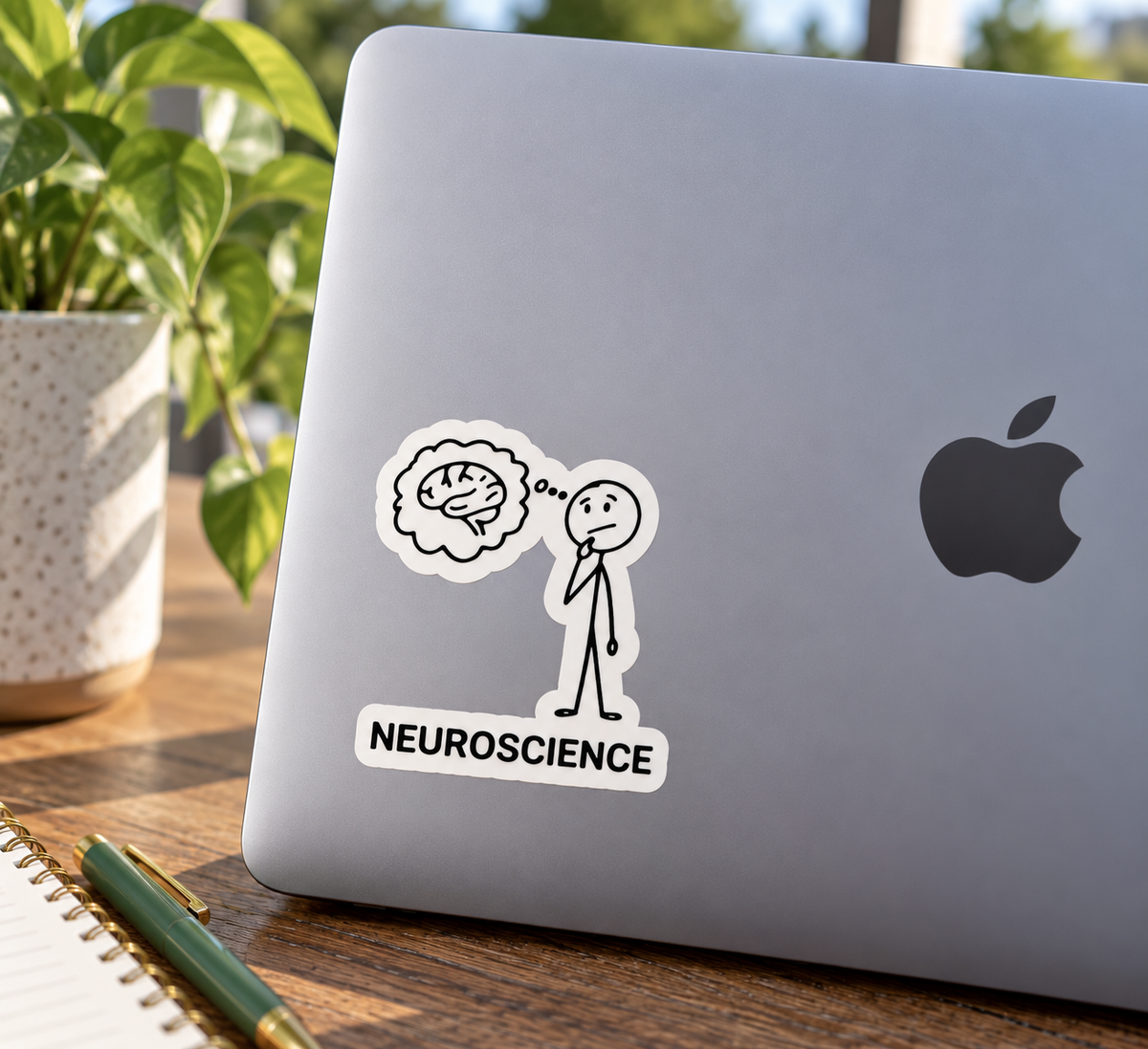 Neuroscience Sticker – Funny Brain Science Sticker for Laptop, Water Bottle & Notebook