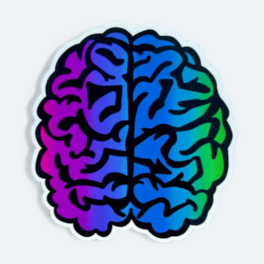 Colorful brain sticker