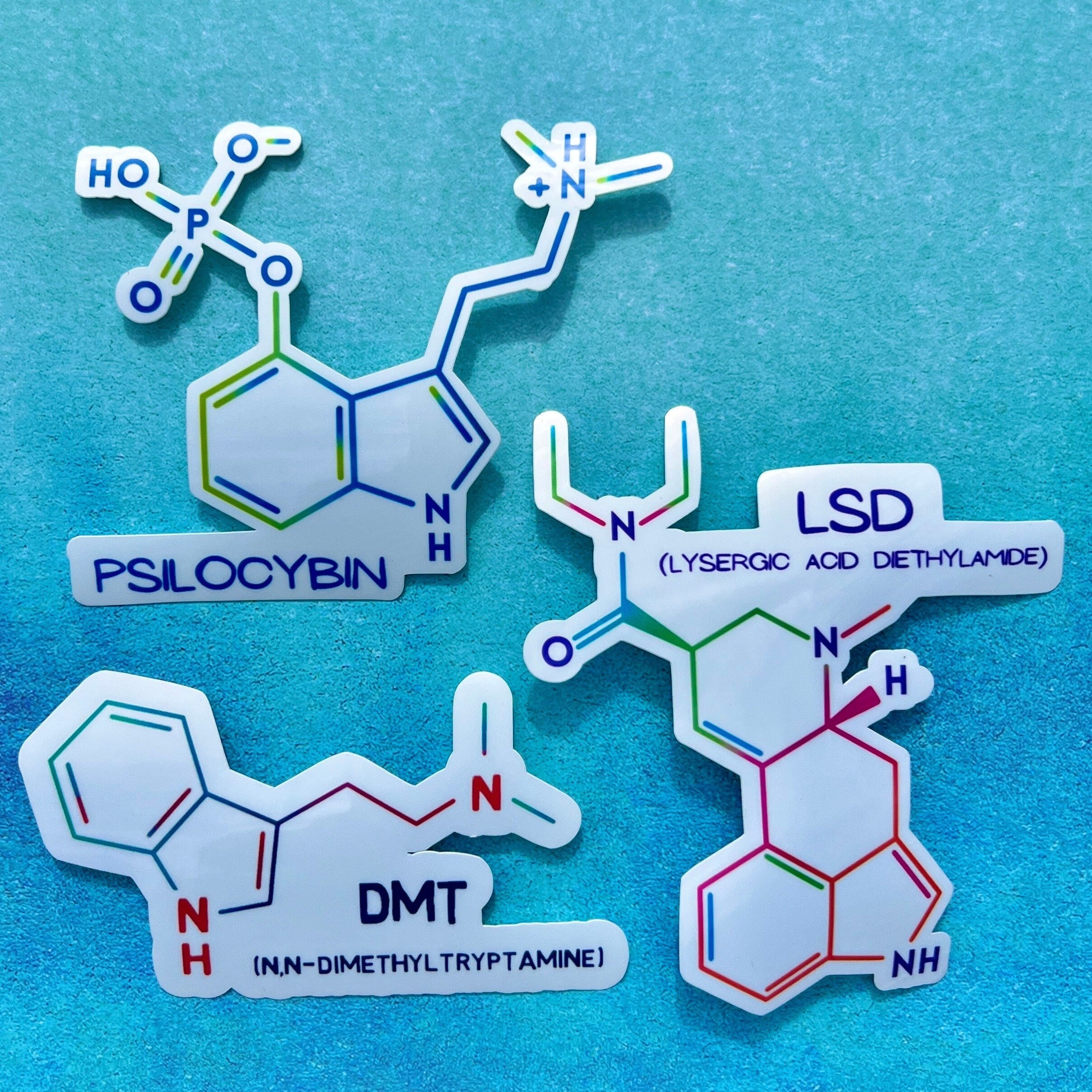 Structure Sticker Psychedelic Chemical Structure Sticker Pack – NeuroChallenged