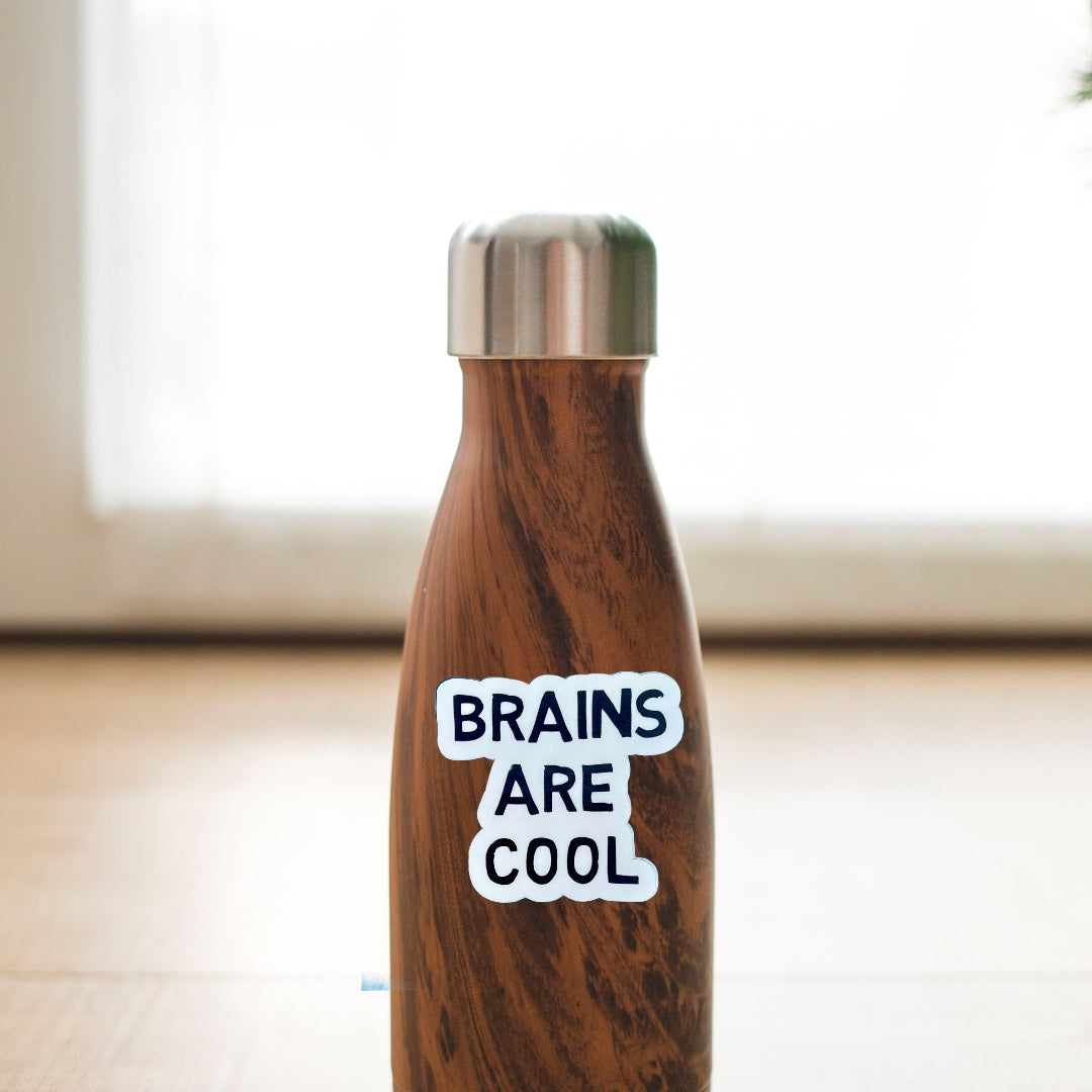 "BRAINS ARE COOL" sticker