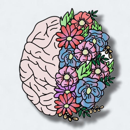 Brain Flowers Sticker